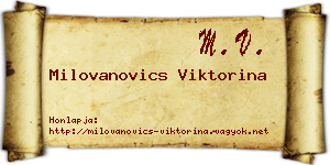 Milovanovics Viktorina névjegykártya